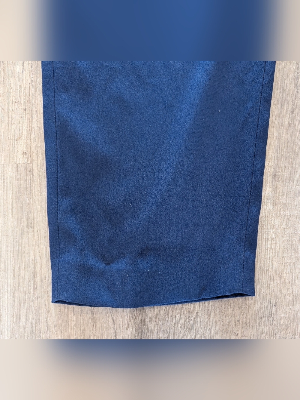 Babaton Navy Pleated High-Rise Straight Trousers - Picture 6 of 9
